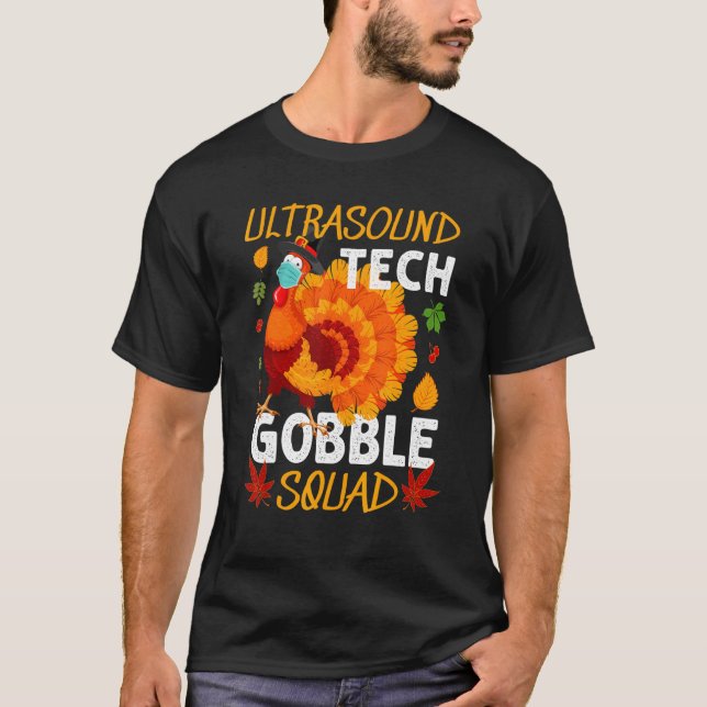 T-shirt Équipe technique ultrasonaire Gobble Turquie Thank (Devant)