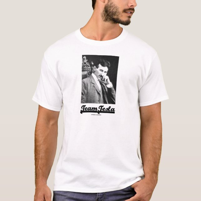 T-shirt Équipe Tesla (Nikola Tesla) (Devant)
