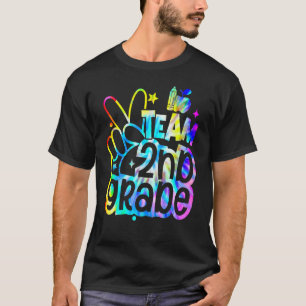T-shirt Équipe Tie Dye Deuxième 2e année Retour à l'école
