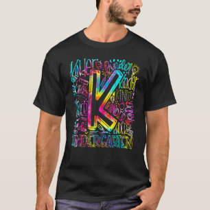 T-shirt Équipe Tie Dye Kindergarten Typographie maternelle