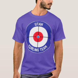 T-shirt Équipe Utah de curling Sweep Rock UT State Outline