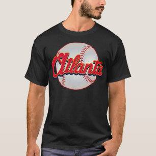 T-shirt Équipe Vintage de baseball Atlanta