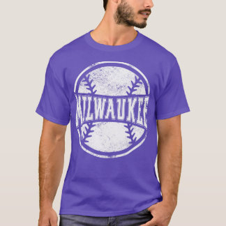 T-shirt Équipe vintage de baseball de Milwaukee
