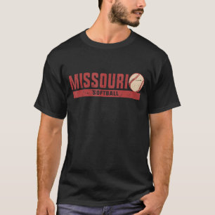 T-shirt Équipe Vintage de softball du Missouri