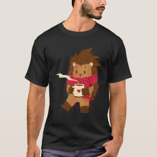 T-shirt Équipée de camping de hérisson de coco chaud de ro