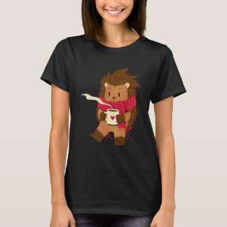 T-shirt Équipée de camping de hérisson de coco chaud de ro