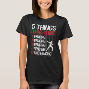 T-shirt Équipement De Clôture Drapeau Usa 5 Chose Que J'Ai
