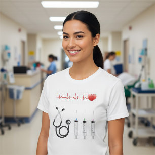 T-shirt Équipement médical Battement de cœur Santé