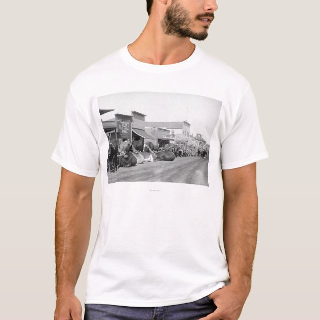 T-shirt Équipes de boeuf le long de rue principale de (Devant)