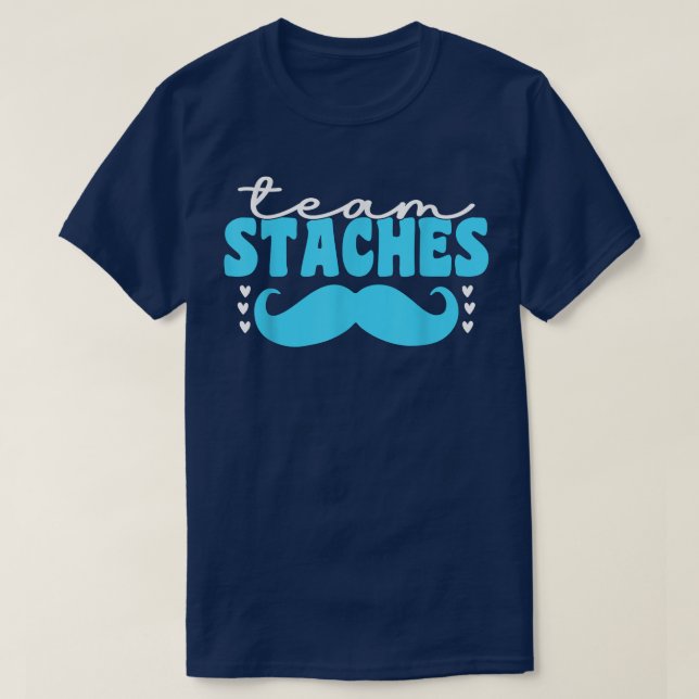 T-shirt Équipes Staches Rose Ou Bleu Lashes Équipes Stache (Design devant)