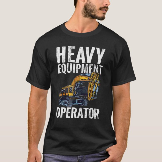 T-shirt Equipment Operator   Construction Worker & Constru (Devant)