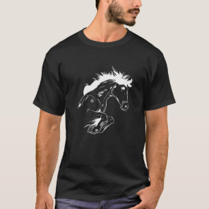 T-shirt Équitation Cheval au galop Course hippique Cheval