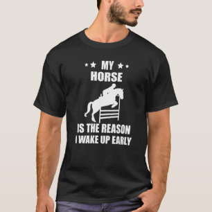 T-shirt Équitation Cheval La Raison Saut d'Obstacles Équit