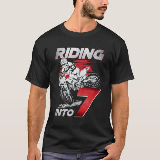 T-shirt Équitation En Vélo 7 Dirt 7 Ans 7E Anniversaire P