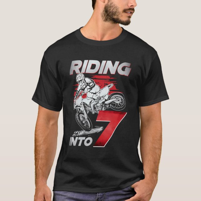 T-shirt Équitation En Vélo 7 Dirt 7 Ans 7E Anniversaire P (Devant)