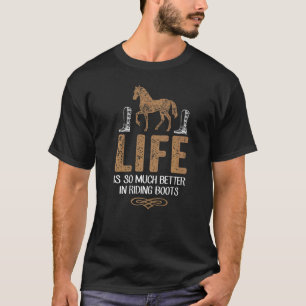 T-shirt Équitation La Vie Est Tant Mieux À Rider Bo