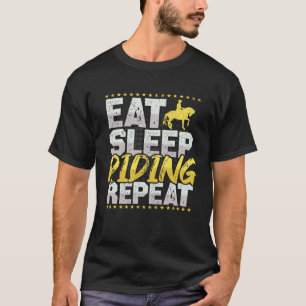 T-shirt Équitation Manger Dormir Répéter Chevaux Passion É