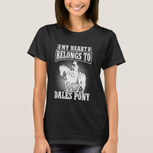 T-shirt Équitation Mon cœur Poney Dales Cavalier