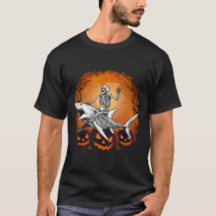 T-shirt équitation Shark Lazy Halloween Costume drôle Anim
