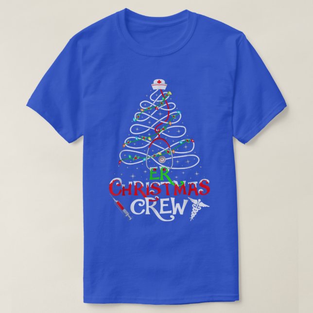 T-shirt ER Noël Éclairage de Noël Éclairage infirmière Noë (Design devant)