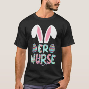 T-shirt ER Nurse RN Bunny Ears Happy Easter Eg