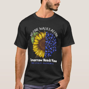 T-shirt Erb's Palsy Awareness PERSONNE NE MARCHE SEUL DEMA