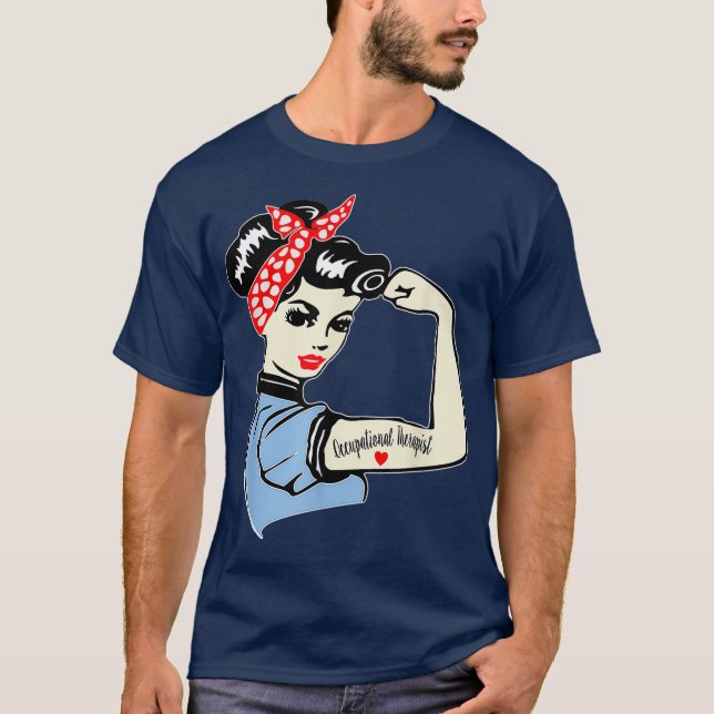 T-shirt Ergothérapeute forte femme guerrière (Devant)