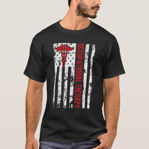 T-shirt Ergothérapie Ot Thérapiste Drapeau Américain Ot