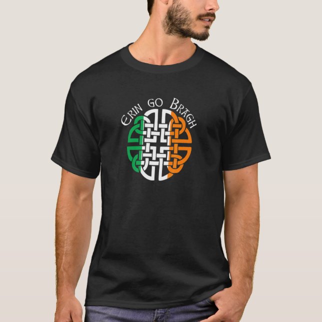 T-shirt Erin Go Bragh Hommes Femmes Adultes Celtic Knot Ir (Devant)