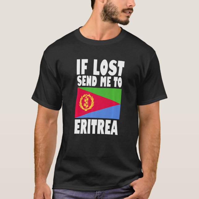 T-shirt Eritrea Flag Design  If lost send me to Eritrea Pr (Devant)