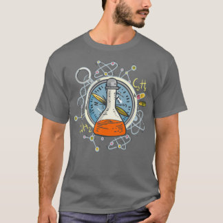 T-shirt Erlenmeyer Flask Test Tube Chimie Science