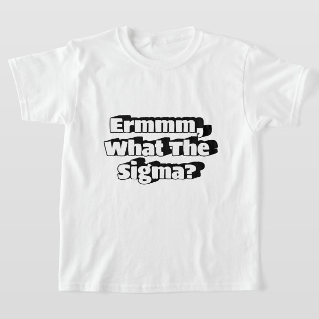 T-shirt Ermmm, Quel Sigma ? Garçons Tee - shirts. (Poser)