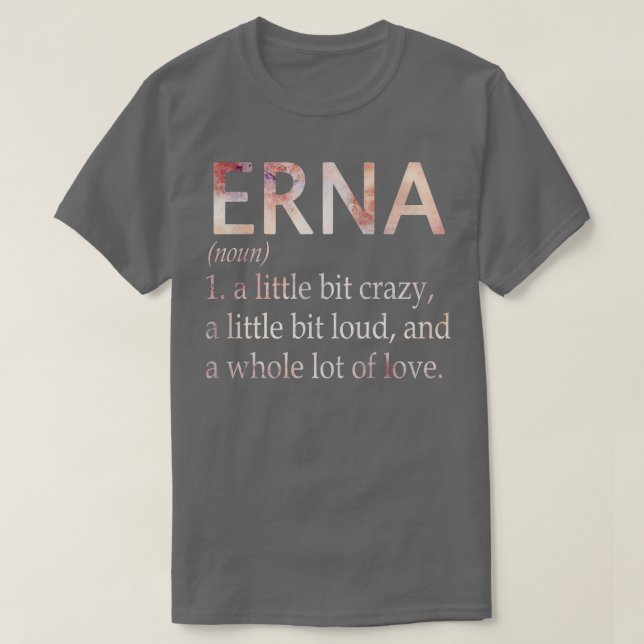 T-shirt Erna Fille Nom Définition (Design devant)