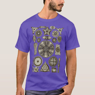 T-shirt Ernst Haeckel Diatomes Vintage Brown