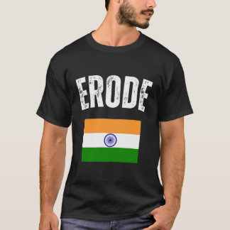 T-shirt Erode Inde Drapeau Voyage Souvenir Indien