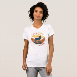 T-shirt Errer librement – Graphisme vintage du loup du dés
