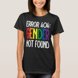 T-shirt Erreur Agender Non Binary Pride 404 Sexe Non Foun