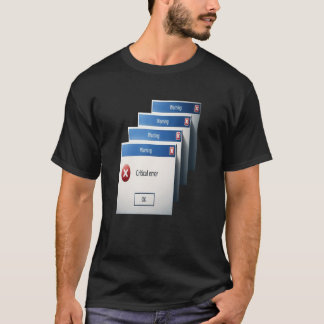 T-shirt Erreur critique — Graphique des boîtes d'avertisse