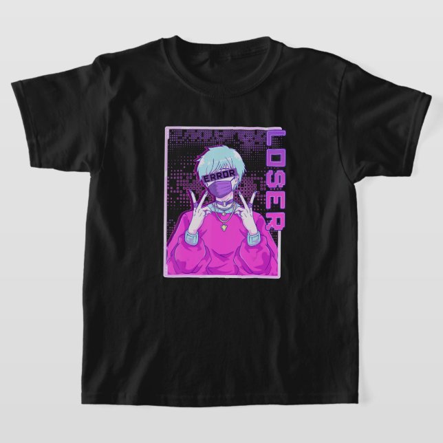 T-shirt Erreur du garçon de l'animal perdant Vaporwave Pun (Poser)