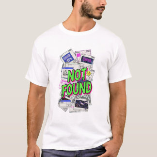T-shirt Erreur numérique Pop-up Glitch Art Non Trouvé