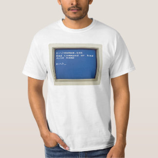 T-shirt Erreur Rétro DOS : C:\>HUMAN.EXE