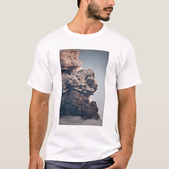 T-shirt Éruption volcanique d'Eyjafjalljokull (Devant)