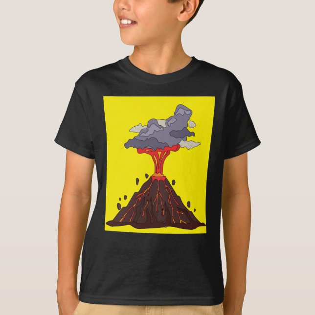 T-shirt Éruption volcanique Éruption volcanique Lave (Devant)