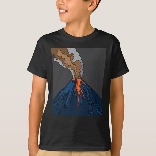 T-shirt Éruption volcanique Éruption volcanique Lave (Devant)