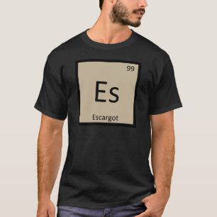 T-shirt Es - Chimie Escargot Symbole de tableau périodique
