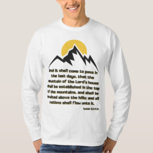 T-shirt Ésaïe 2:2 Bible Écriture Citation Danses Hommes