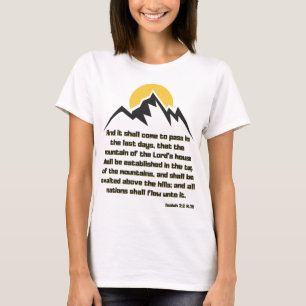 T-shirt Ésaïe 2:2 Bible Écriture Citation de la Femme KJV