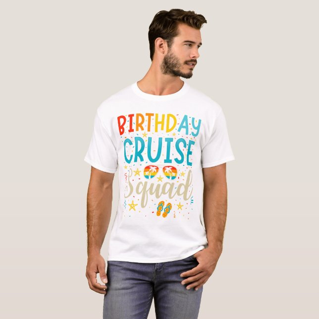 T-shirt Escadron de croisière d'anniversaire Hommes de vac (Devant entier)