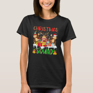 T-shirt Escadron de Noël Leopard Trois Père Noël Reindeer 