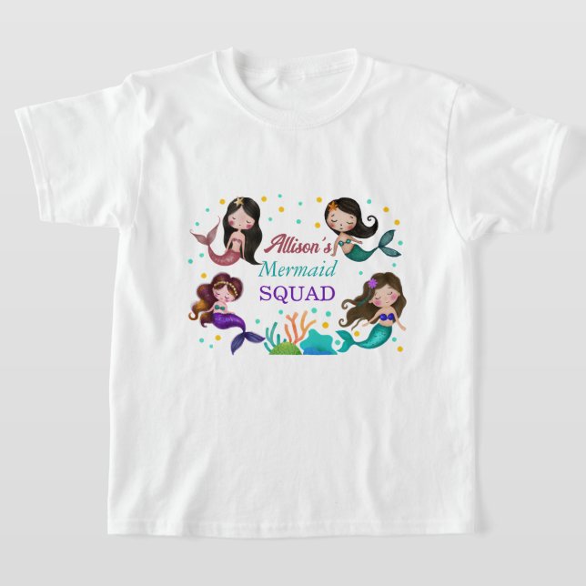T-shirt Escadron de sirènes Jolies sirènes sous la mer (Poser)